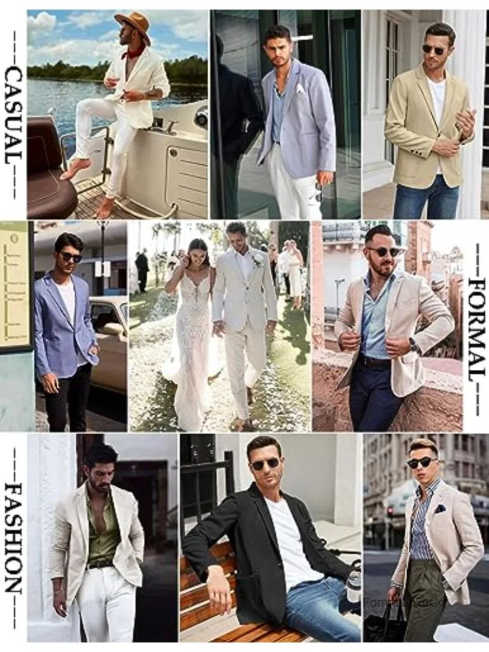 Men's Casual Linen Blazer Lightweight Sport Coat One Button Suit Jacket